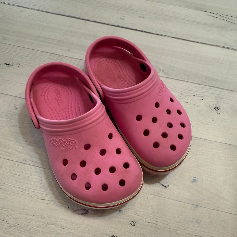 Crocs girls jibbits by crocs pink clogs‎ shoes child 9